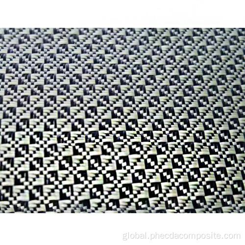 Carbon aramid hybrid fabric carbon aramid hybrid jacquard fiber fabric fibre cloth Manufactory